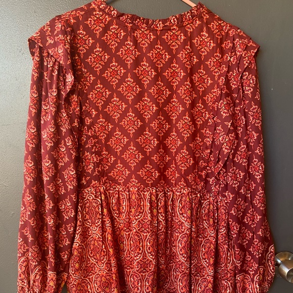 Blue Rain floral blouse size Large - Picture 2 of 4
